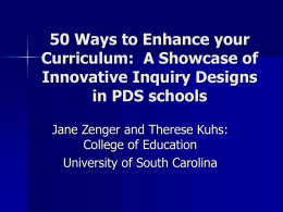 50 Ways to Enhance your Curriculum: A Showcase of