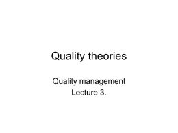 Quality theories