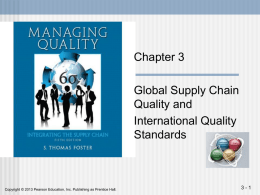 Managing Quality Integrating the Supply Chain