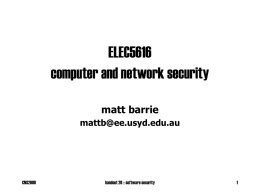 security engineering - University of Sydney