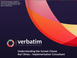 Understanding the Sunset Clause