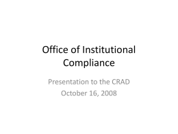 Office of Institutional Compliance