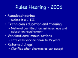 LICENSING OF PHARMACISTS (855-19)