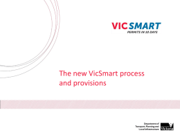 Getting Ready for VicSmart