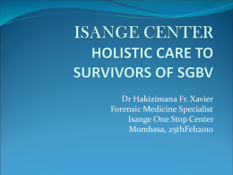 ISANGE CENTER BACKGROUND AND VISION