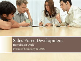 Sales Force Development How does it work