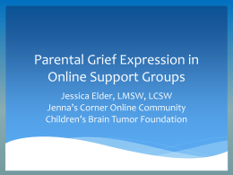 Parental Grief Expression in Online Support Groups