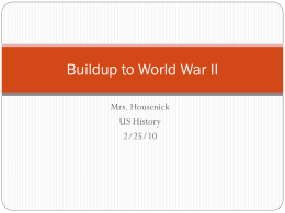 Buildup to World War II