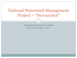 National Watershed Management Project – “Neeranchal”