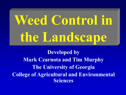 Weed Control in the Landscape - A presentation for Master