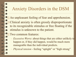 Anxiety Disorders - Rockhurst University