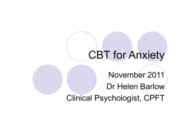 CBT for Anxiety - Cambridgecourse.com