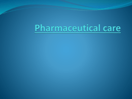 Pharmaceutical care