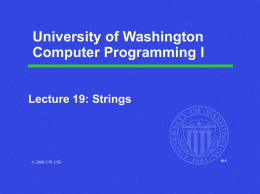 CSE / ENGR 142 Programming I