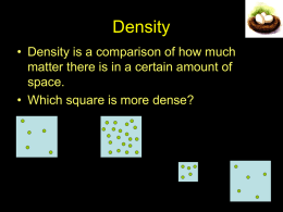 Density - SJAM Science with Ms. Morrison / SJAM Science