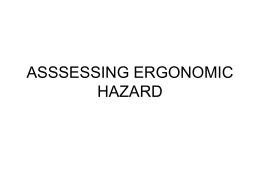 ASSSESSING ERGONOMIC HAZARD