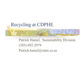 Recycling at CDPHE