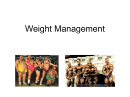 Weight management lecture - Future Students | UW