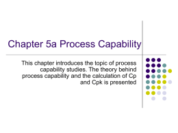 Chapter4a Process Capability