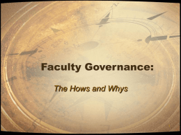 Faculty Governance: - Indiana University