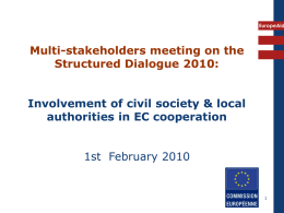 Structured Dialogue 2010 - International Trade Union