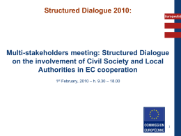 Structured Dialogue 2010 - International Trade Union