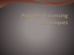 Processing Techniques - Department of Mechanical