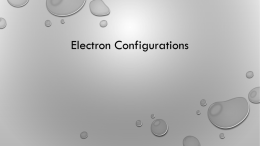 Electron Configurations - University of California, Irvine