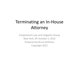 Terminating an In-House Attorney