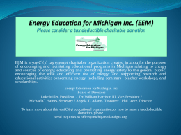 Energy Education for Michigan Inc. (EEM)