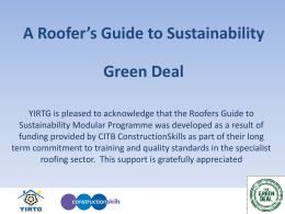 A Roofers’s Guide to Sustainability