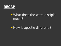 Who were the apostles?
