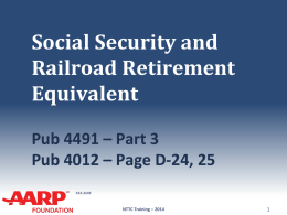 Social Security and Railroad Retirement Equivalent