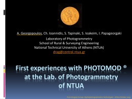 First experiences with PHOTOMOD at the Lab. of