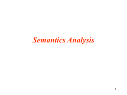 Semantic Analysis - National Chung Cheng University