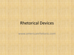Rhetorical Devices - Kentucky Department of Education
