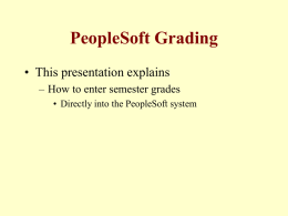 People Soft Grading - Northcentral Technical College