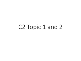 C2 Topic 3