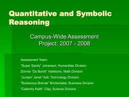 Campus Wide Assessment Project