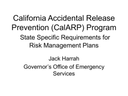 California Accidental Release Prevention Program