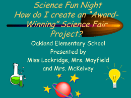 science fair projects - Spartanburg School District 2
