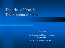 Theories of Practice: The Structural Frame
