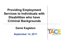 Providing Employment Services to Individuals with