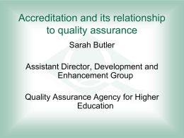 Sarah Butler - QAA - Engineering Council
