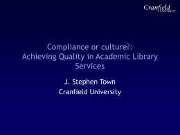 Reflections of a UK Librarian on Quality Assurance and