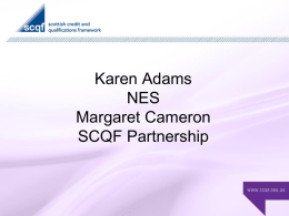 Heading here 1 - SCQF | Scottish Credit and Qualifications