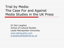 Analysing representations of media studies in the UK press