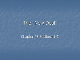 The “New Deal”