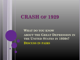 CRASH of 1929