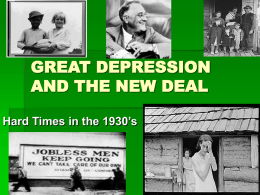 GREAT DEPRESSION AND THE NEW DEAL